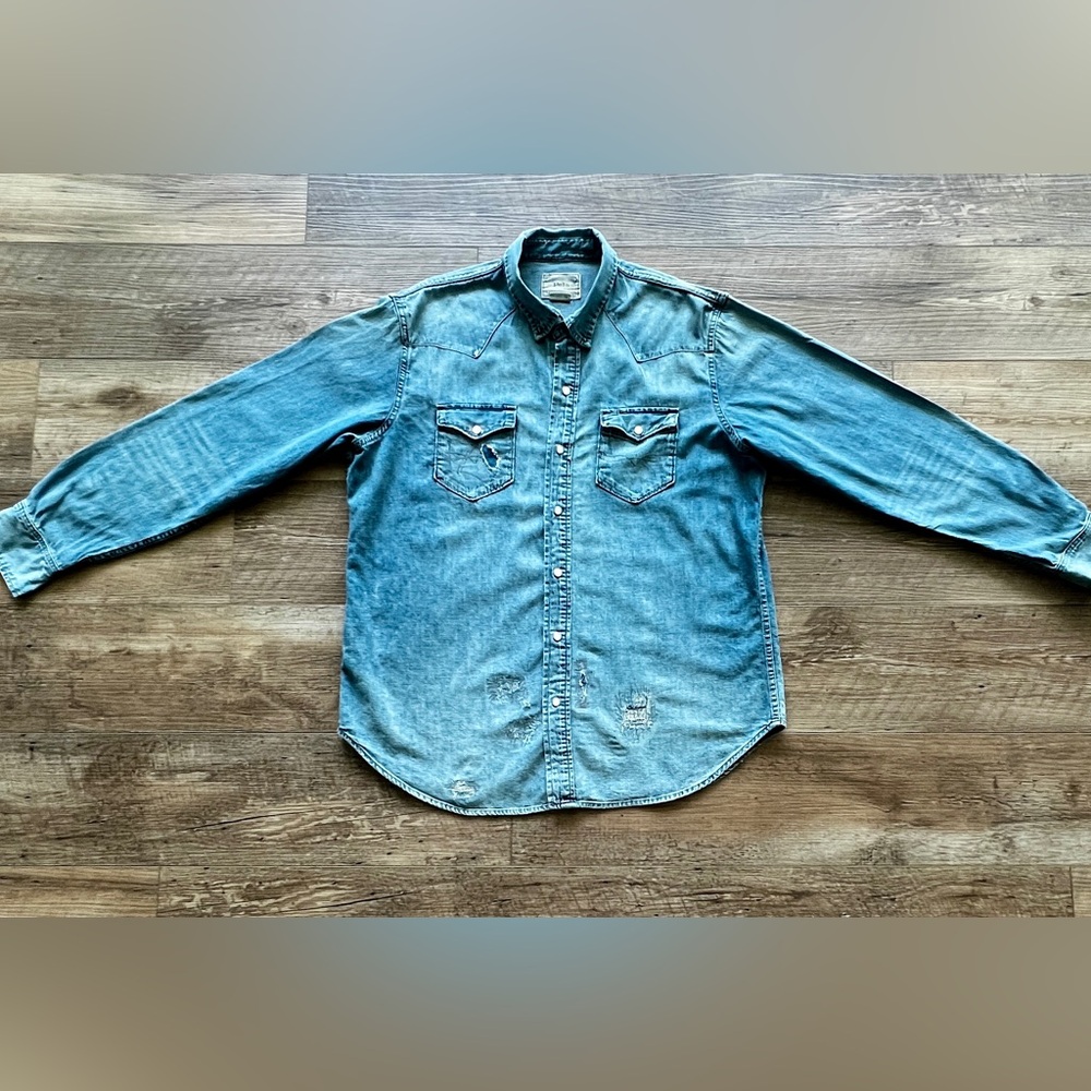 Polo Ralph Lauren Denim pearl snap western shirt